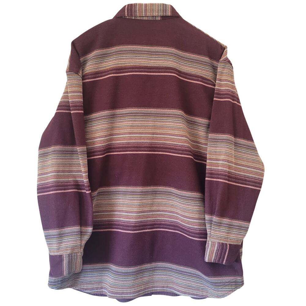 Columbia Calico Basin Women's XXL Burgundy Stripe Shirt Jacket Shacket READ - Picture 2 of 13